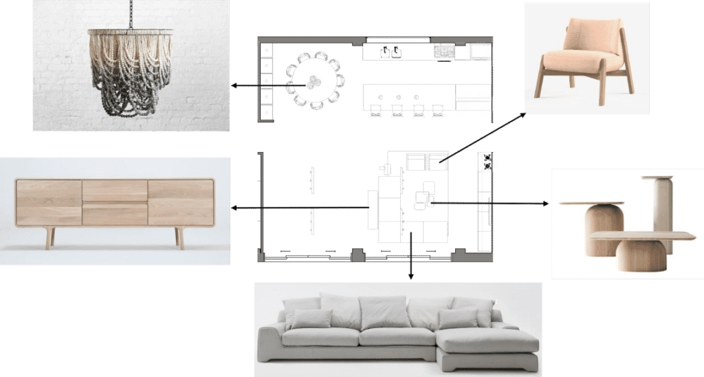 Items placed in a house map